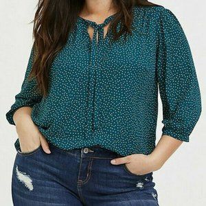 NWT Torrid Polka Dot Blouse - 1X